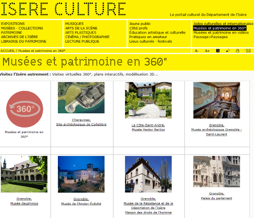 Isère Culture : Visites Virtuelles